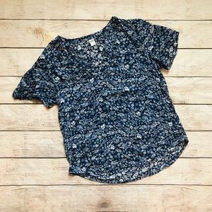 Old Navy blue Floral Top